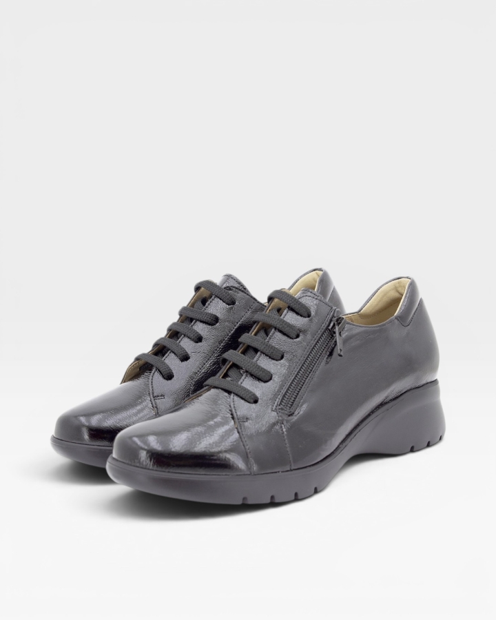 Zapato Cordón Charol Negro 255855