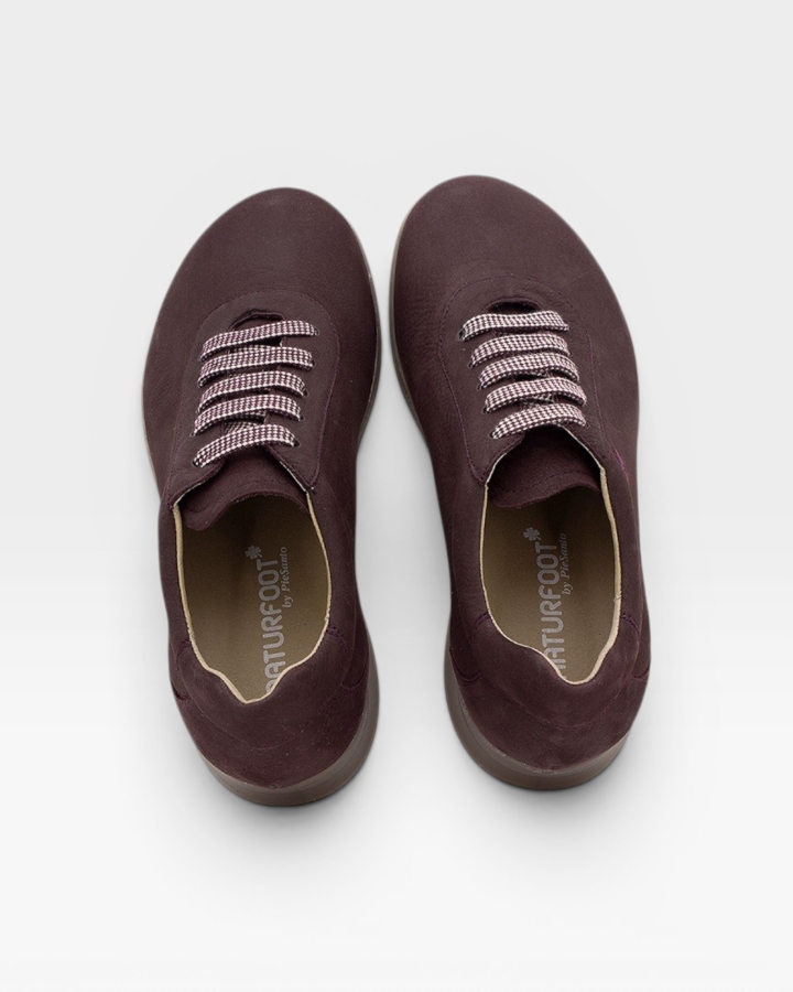 Zapato Respetuoso Nobuck Burdeos 255991