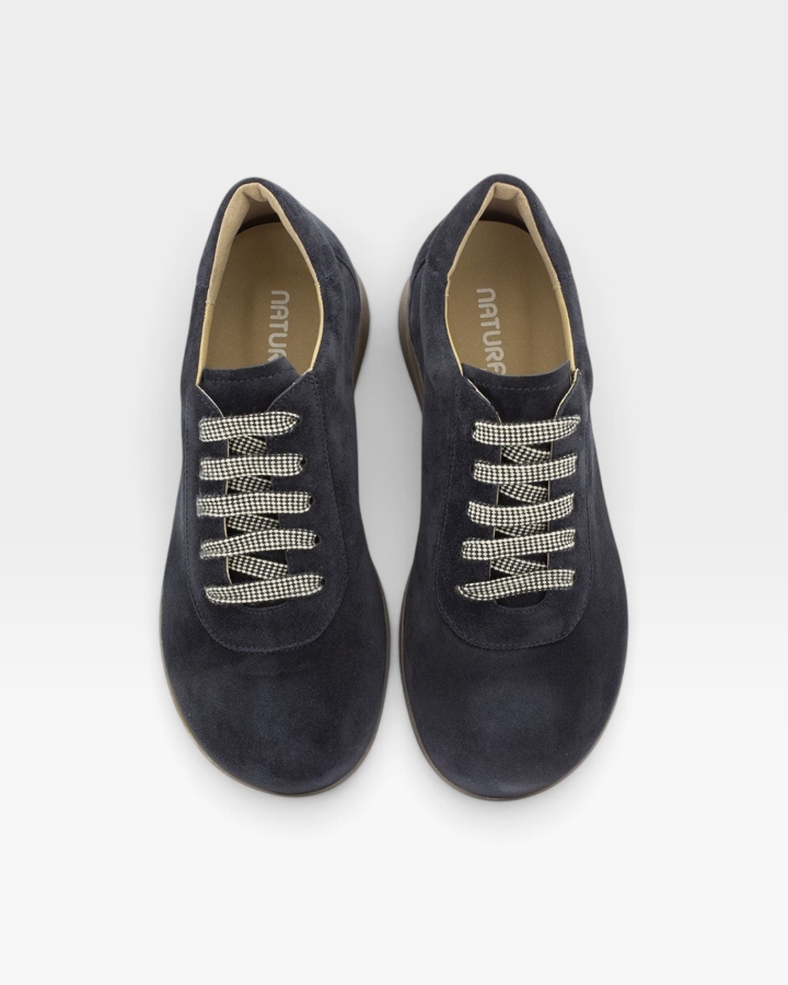 Zapato Respetuoso Ante Azul 255991