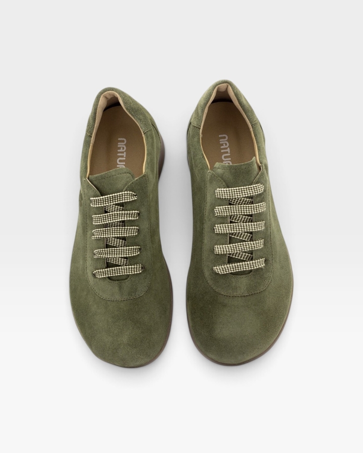 Zapato Respetuoso Ante Verde Oliva 255991