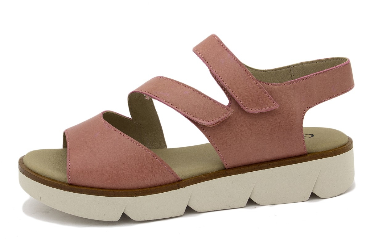 Sandalia Cuña Piel Rosa 9537